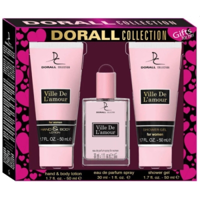 Dorall Ville De L' amour - Set fur Damen, Eau de Toilette, Body Lotion, Duschgel